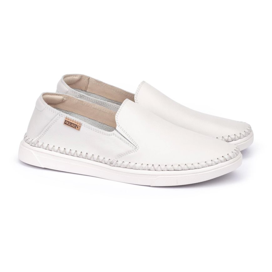 Men's Pikolinos ALICANTE Moccasins White | NZ H385710